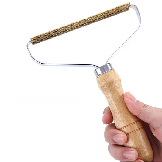 Wooden-Handled Lint Roller