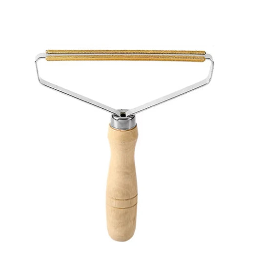 Wooden-Handled Lint Roller