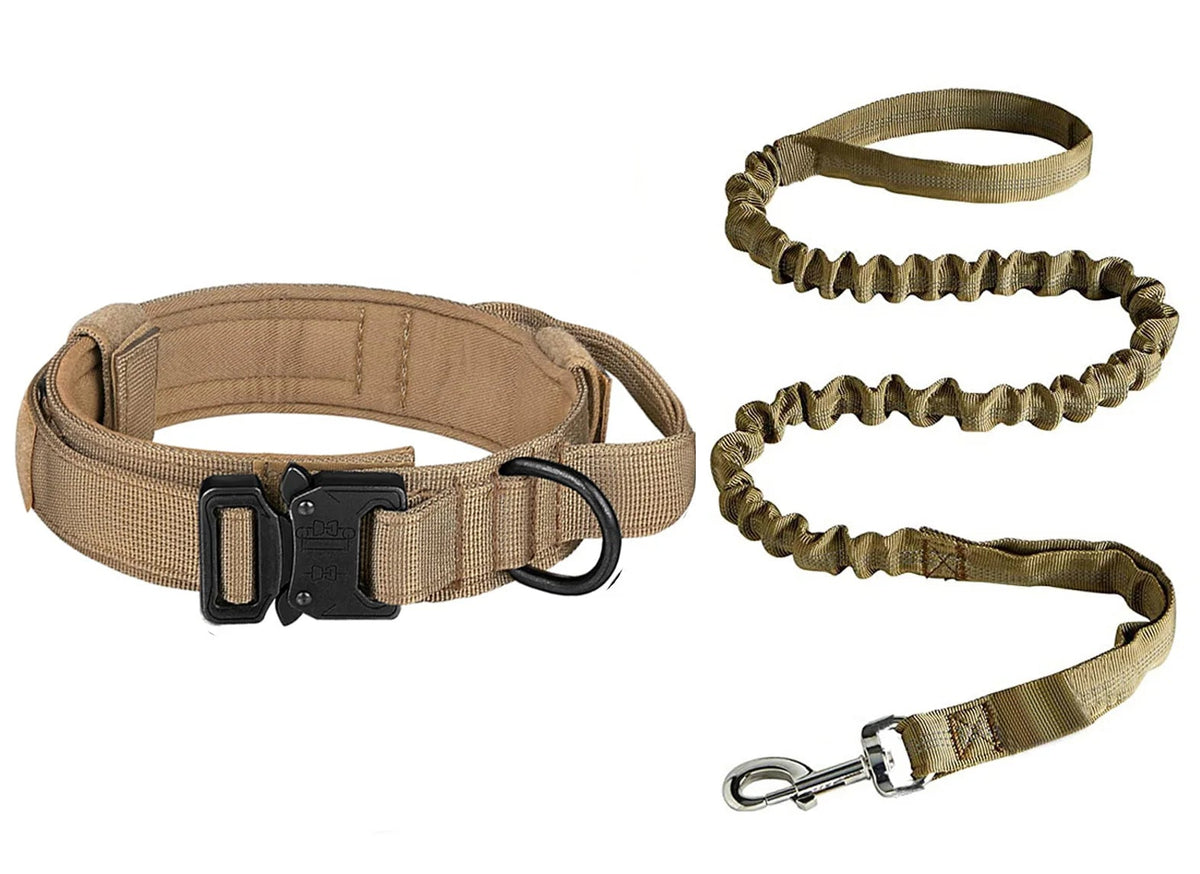 Heavy-Duty Military Tactical Dog Collar & Lead Set